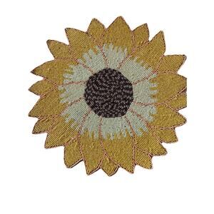 Sunflower Beaded Placemat Hand Embellished Boho Floral Spring Garden Party Kohls